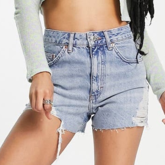 Topshop Cutoff Denim Shorts (Size 8) - Picture 1 of 7